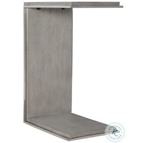 Avenue Grey Truffle And Polished Stainless Steel 11" Accent Table