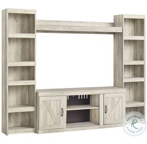Bellaby Whitewash 4 Piece Entertainment Wall