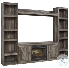 Wynnlow Gray Entertainment Wall with Electric Fireplace