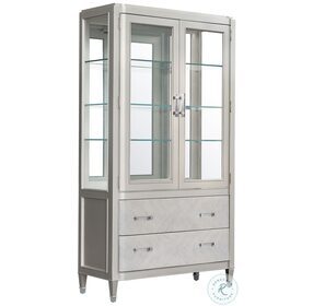 Zoey Silver Glass Door China Cabinet