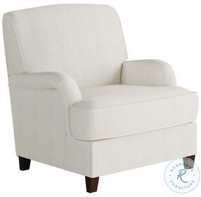 Chanica Ivory Oyster Track Arm Accent Chair
