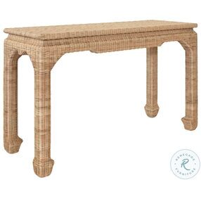 Fabian Woven Rattan Ming Style Console Table