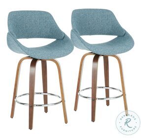 Fabrizzi Blue Noise Counter Height Stool Set Of 2
