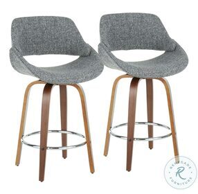 Fabrizzi Grey Noise Counter Height Stool Set Of 2