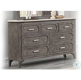 Lisbon Gray And Marble Top Dresser
