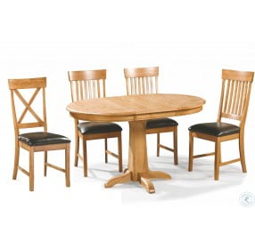 Family Dining Chestnut Round Extendable Dining Room Set
