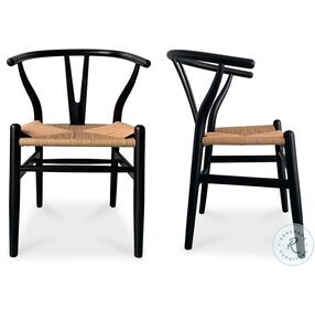 Ventana Black And Natural Dining Chair Set Of 2