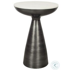 Font White And Black Side Table