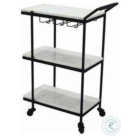 After Hours White And Black Bar Cart