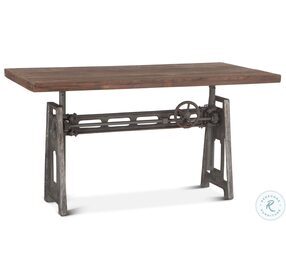 Amici Weathered Gray Adjustable Desk