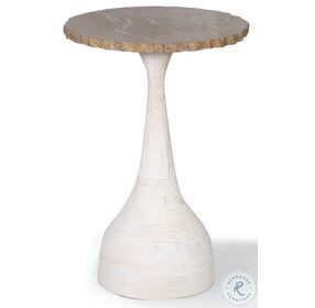 Madrid Rustic Marble Pedestal Side Table