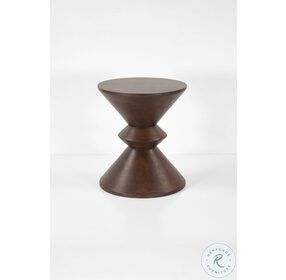 Palm Desert Royal Brown 18" Spool Accent Table