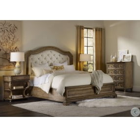 Solana Beige Upholstered Panel Bedroom Set