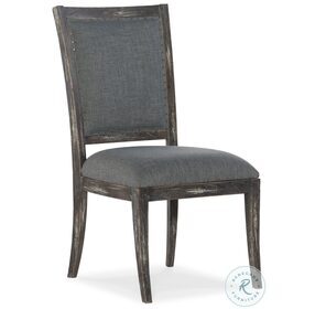Beaumont Dark Wood upholstered Side Chair Set Of 2