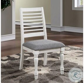 Calabria Antique White And Gray Side Chair Set Of 2