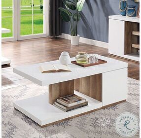 Moa White And Natural Tone Coffee Table