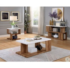 Majken White And Natural Tone Occasional Table Set