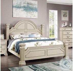 Pamphilos Antique White California King Poster Bed