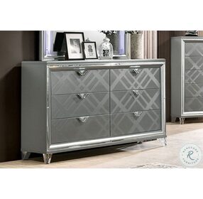 Emmeline Silver Upholstered Dresser