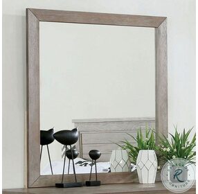 Vevey Wire Brushed Warm Gray Mirror