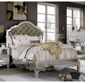 Eliora Silver Upholstered Queen Panel Bed