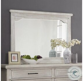 Shawnette Antique White Mirror
