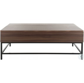 Gina Dark Oak And Black Lift Top Cocktail Table
