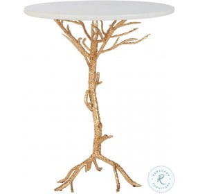 Carolyn Rooted Gold Accent Table