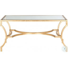 Alphonse Gold And Glass Cocktail Table