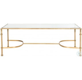 Lucille Gold And Glass Cocktail Table