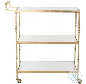 Aurelius Gold And Mirror Bar Cart