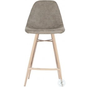 Mathison Taupe And Copper Counter Height Stool