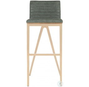 Mckay Ash Green And Copper Bar Stool