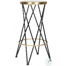 Hester Gold And Black Bar Stool