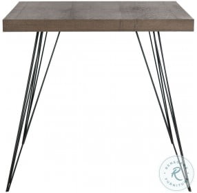Wolcott Dark Brown And Black Square Accent Table
