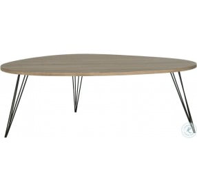 Wynton Oak And Black Wood Cocktail Table