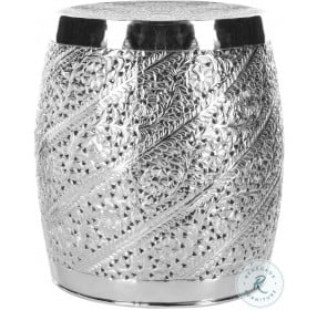 Liam Silver Etched Stool