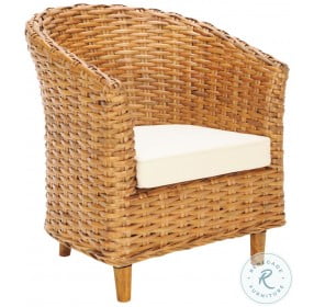 Omni Honey Rattan Barrel Chair