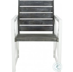 Irina White And Ash Gray Outdoor Arm Chair Set Of 2