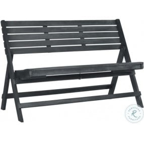 Luca Dark Slate Gray Folding Bench