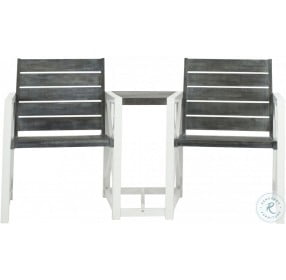 Jovanna White And Ash Gray 2 Seat Bench