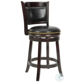 Brockway Cappuccino And Black Swivel Counter Height Stool