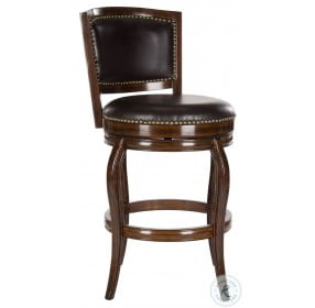 Pasquale Espresso And Brown Swivel Bar Stool