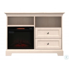 Beige 2 Drawer 46" Left Fireplace TV Console