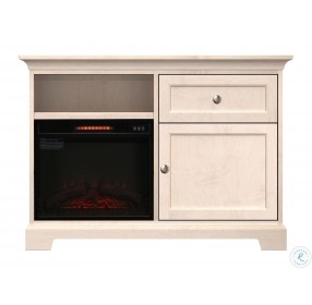 Beige 1 Drawer 46" Left Fireplace TV Console