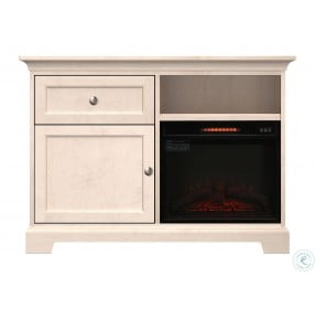 Beige 1 Drawer 46" Right Fireplace TV Console