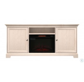 Beige 6 Drawer 63" Fireplace TV Console