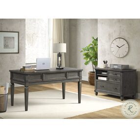 Foundry Home Office Brushed Pewter 60" Home Office Set