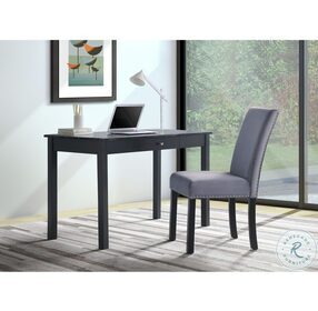 Zaid Black Desk With Chair