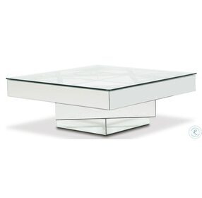 Montreal Silver Glass Top Square Cocktail Table